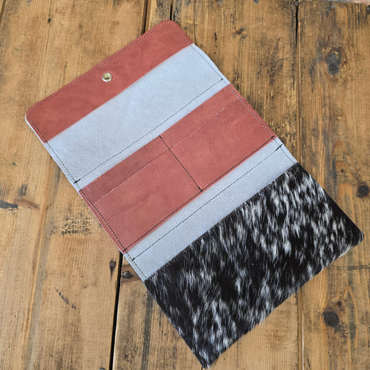 Cowhide Trifold Wallet (Dusty Mauve)