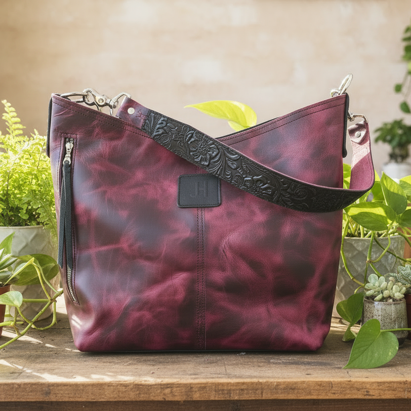 Fine Italian Leather Shoulder Handbag Purse + Concealed Carry by