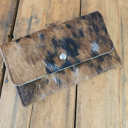 Cowhide Trifold Wallet (Black)