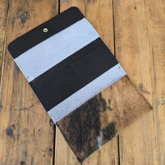 Cowhide Trifold Wallet (Black)