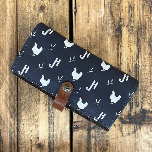 JH Logo Long Wallet - Navy