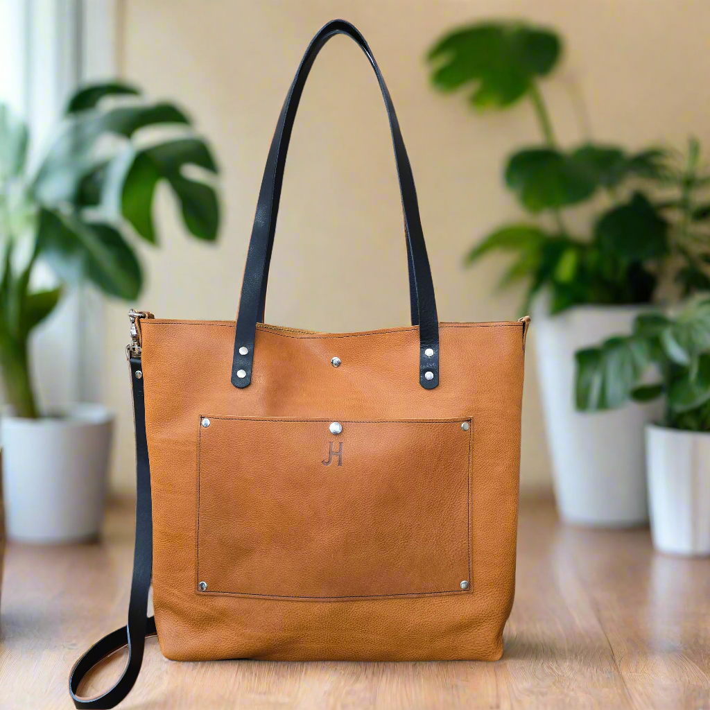 The Tote - Jill's Homestead - Full Grain Leather - Cognac