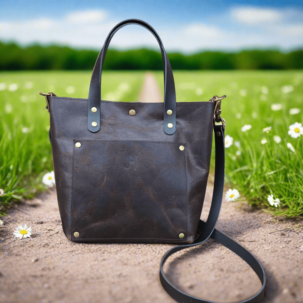 Shorty Tote - Jill's Homestead - Full Grain Leather - Chestnut