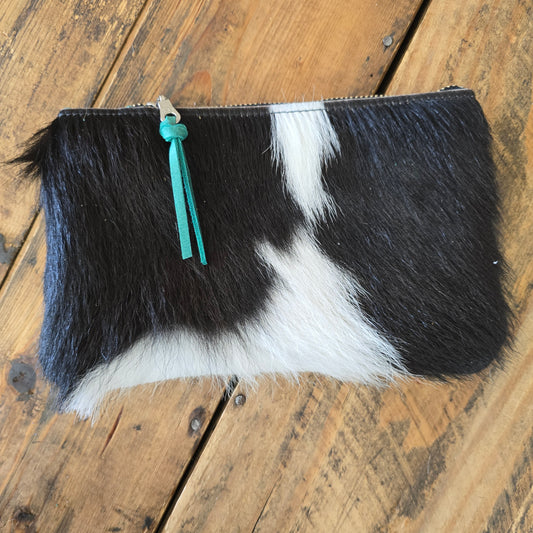 Small Cowhide Catchall (Mediterranean Teal)