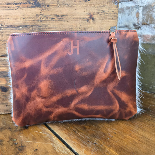 Medium Cowhide Catchall (Rust)