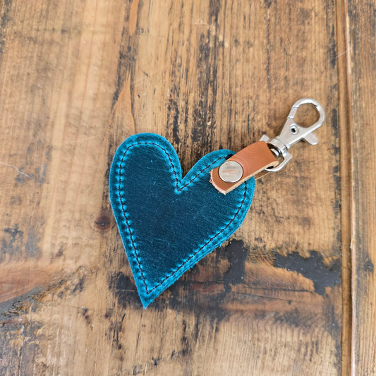 Heart Handbag Charm - Island Blue