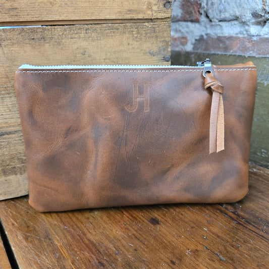 Small Cowhide Catchall (Caramel)