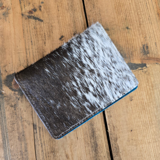 Cowhide Card Holder (Blue Lagoon)