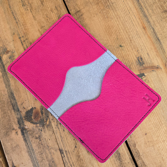 Cowhide Card Holder (Hot Pink)