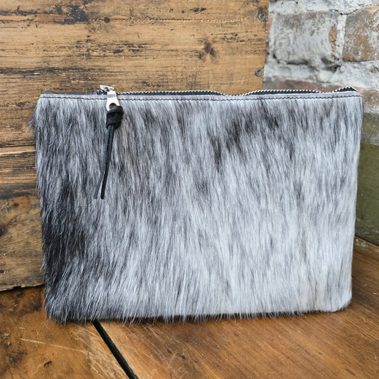 Medium Cowhide Catchall (Black)