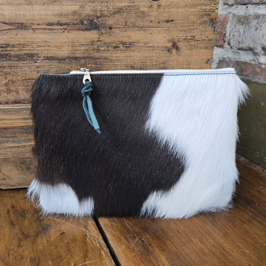 Medium Cowhide Catchall (Dark Teal)