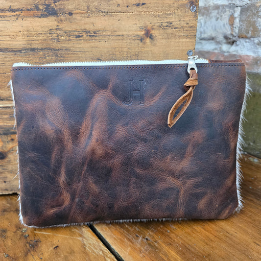 Medium Cowhide Catchall (Chestnut)