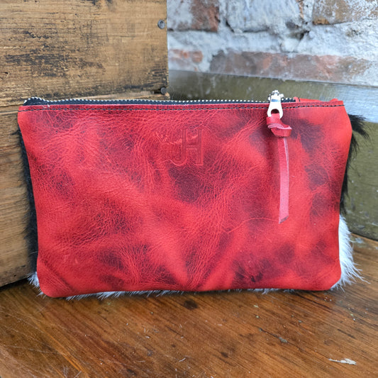 Small Cowhide Catchall (Charger Red)