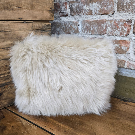 Sheepskin Travel Makeup Bag (Walnut)