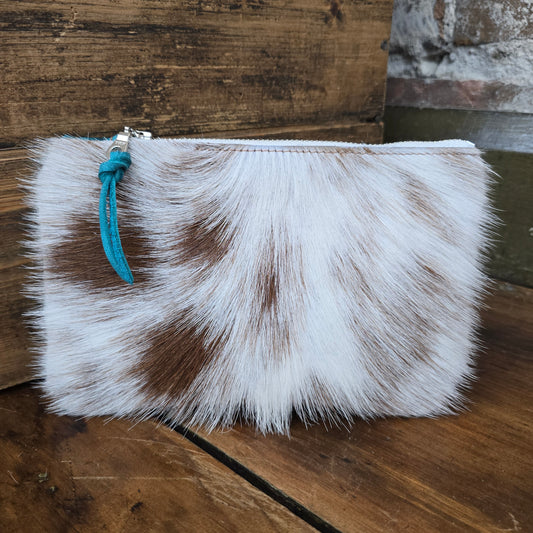 Small Cowhide Catchall (Island Blue)