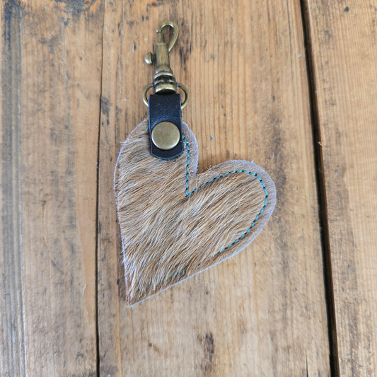 Heart Handbag Charm (Rustic Brown)