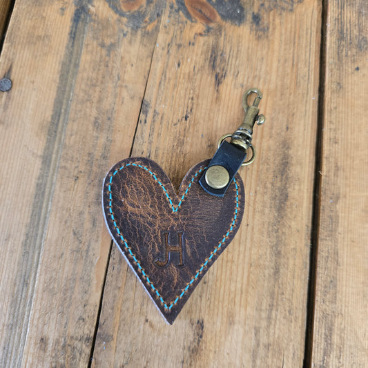 Heart Handbag Charm (Rustic Brown)