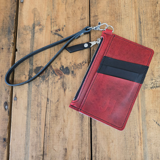 Cowhide Modesto Clutch (Charger Red/Black)