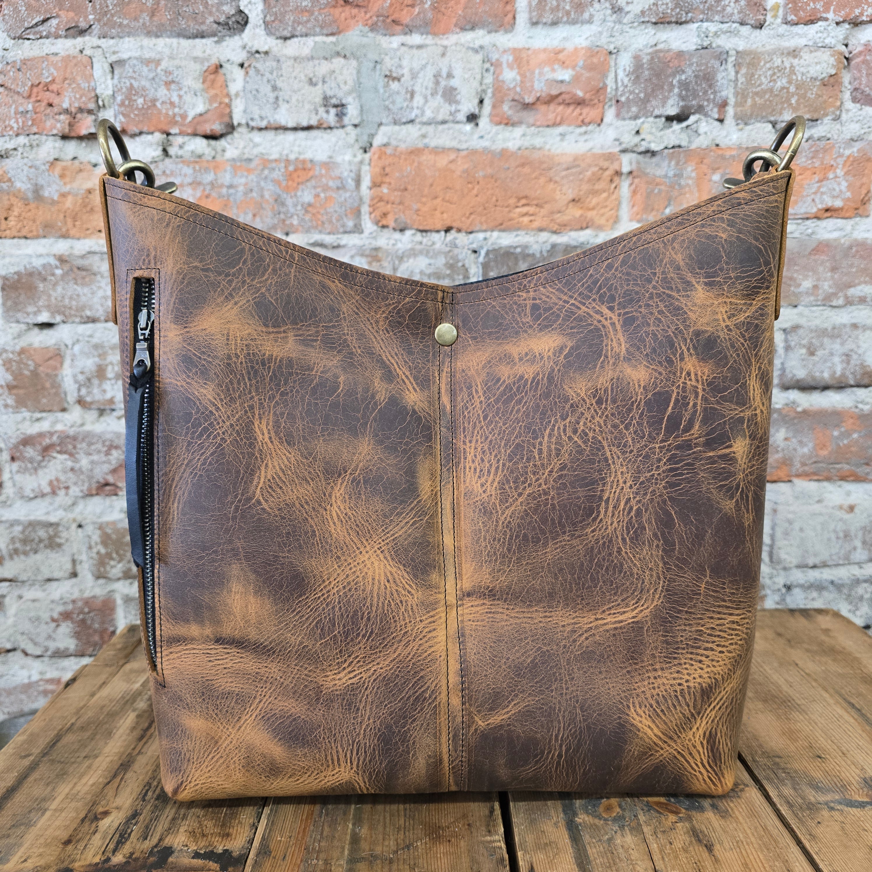 Fine Italian Leather Shoulder Bag by Jill's Homestead