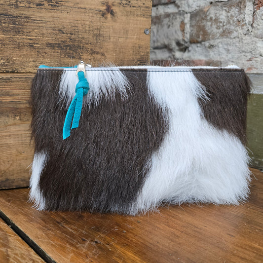 Small Cowhide Catchall (Island Blue)