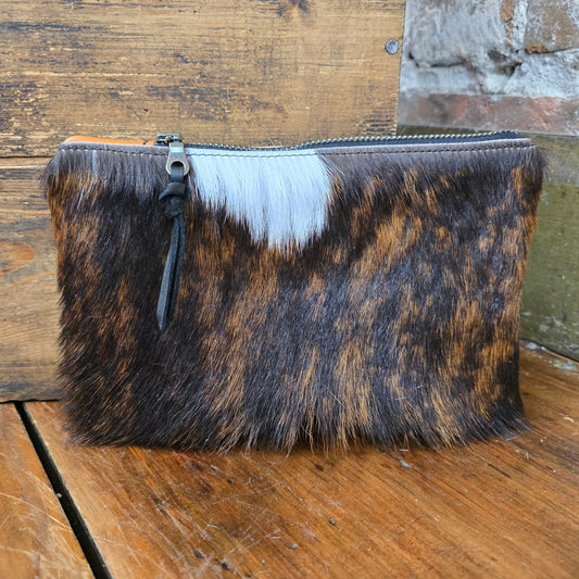 Small Cowhide Catchall (Hot Honey)