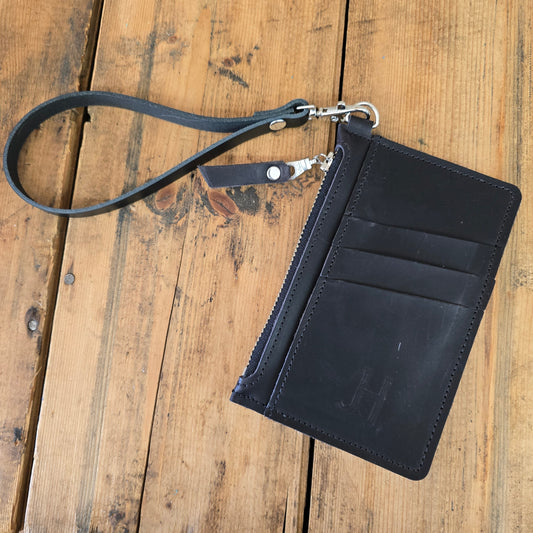 Cowhide Modesto Clutch (Charcoal)