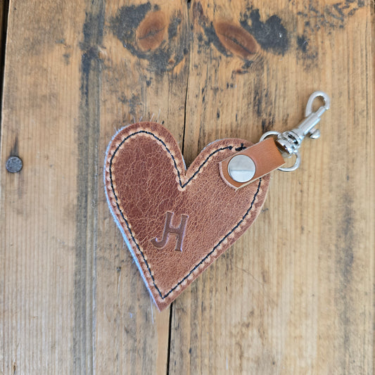 Heart Handbag Charm -  Rare Finds Cognac