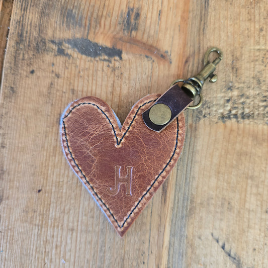 Heart Handbag Charm -  Rare Finds Cognac