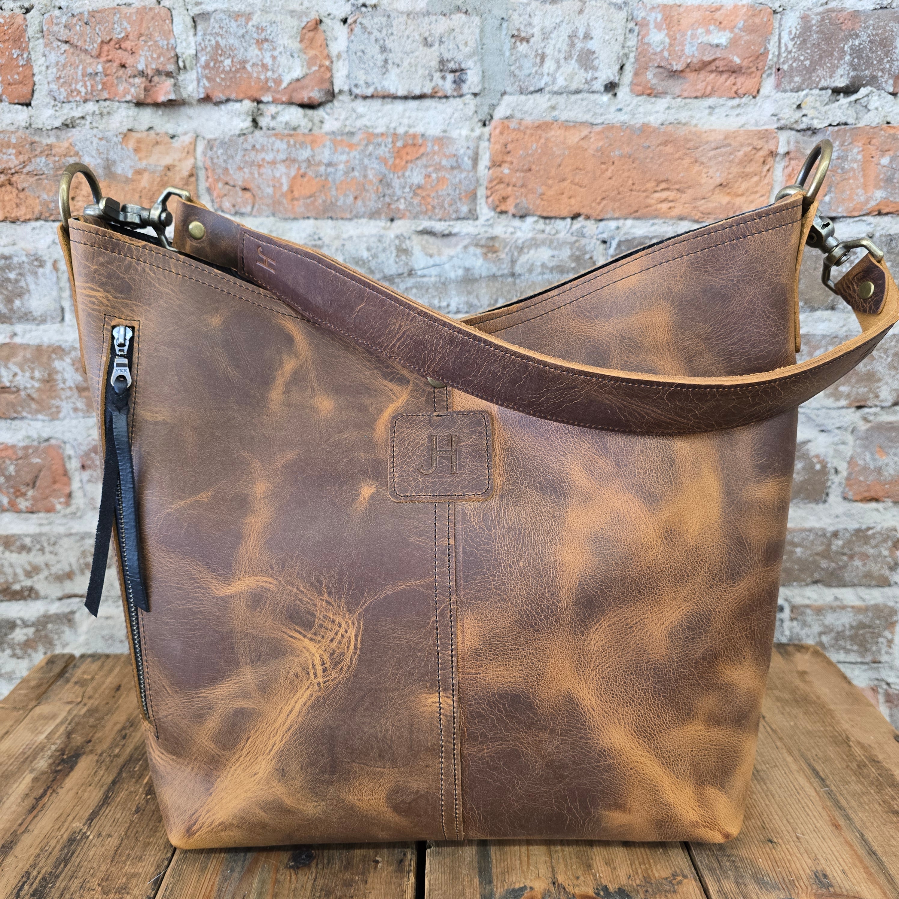 Fine Italian Leather Shoulder Bag by Jill's Homestead