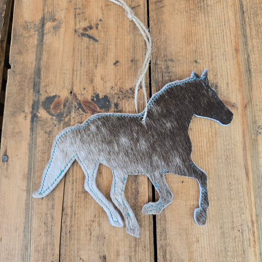 Cowhide Horse Ornament (Tobacco)