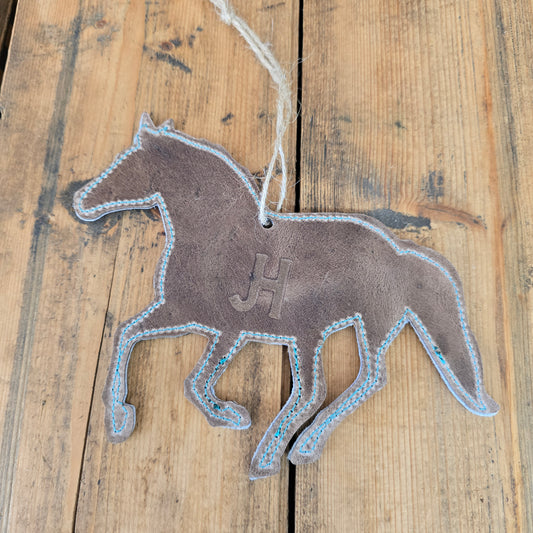 Cowhide Horse Ornament (Tobacco)