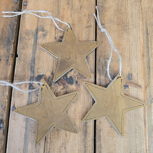 Cowhide Ornaments - 3 Pc Set (Rare Finds Dark Dijon)