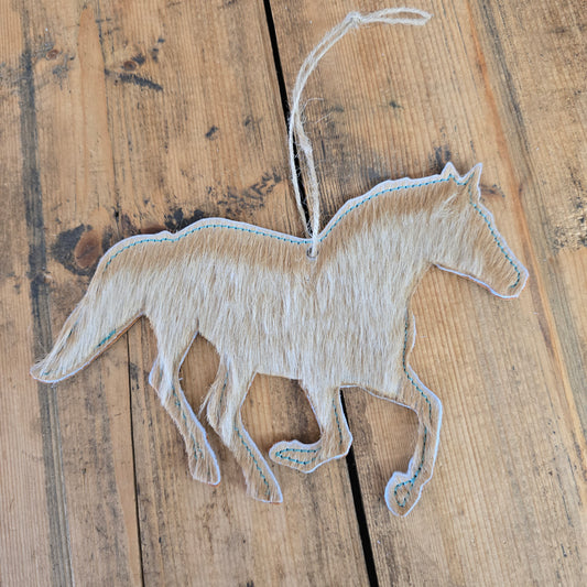 Cowhide Horse Ornament (Dark Cognac)