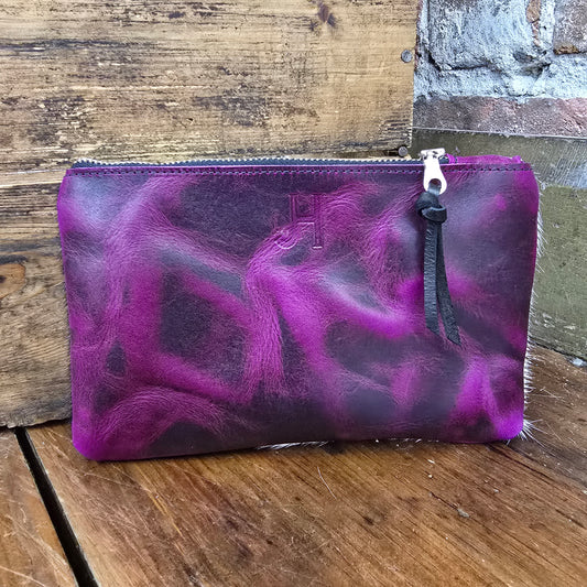 Small Cowhide Catchall (Magenta)