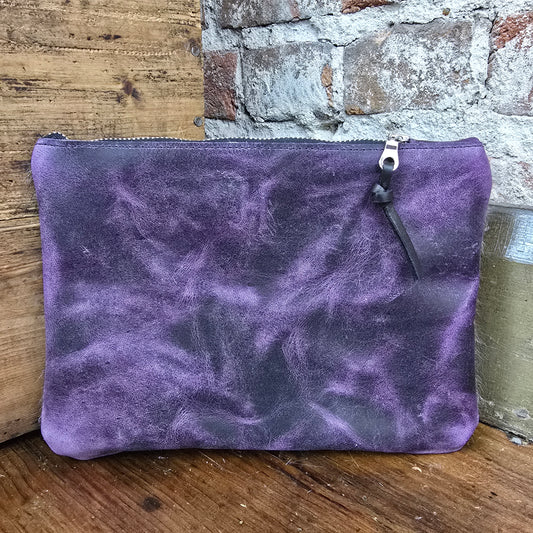 Medium Cowhide Catchall (Plum)