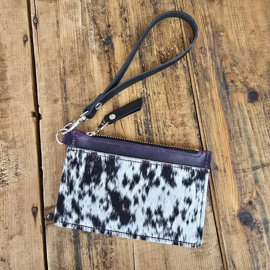 Cowhide Modesto Clutch (Plum)