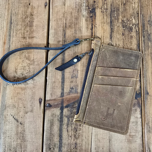 Cowhide Modesto Clutch (Rare Finds Brown)