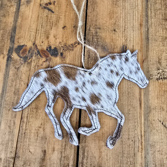 Cowhide Horse Ornament (Brown)