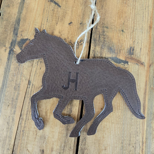 Cowhide Horse Ornament (Brown)