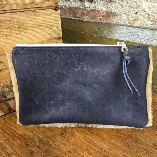 Small Cowhide Catchall (Navy)