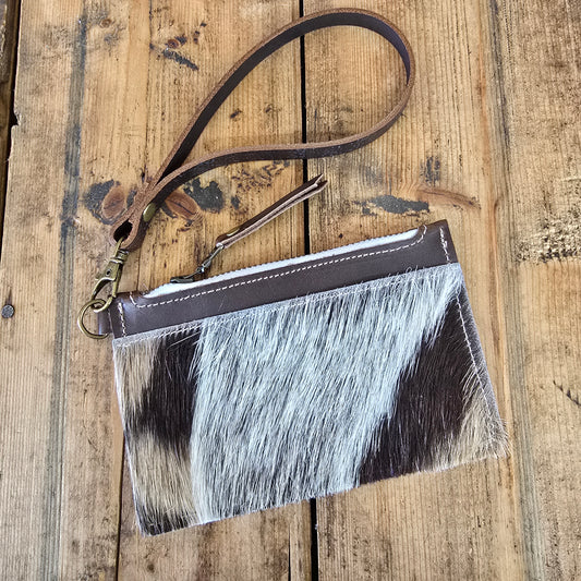 Goat Hide Modesto Clutch (Chocolate)