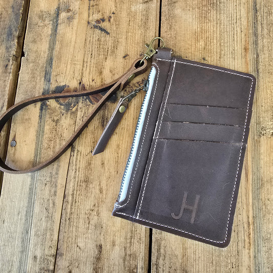 Goat Hide Modesto Clutch (Chocolate)
