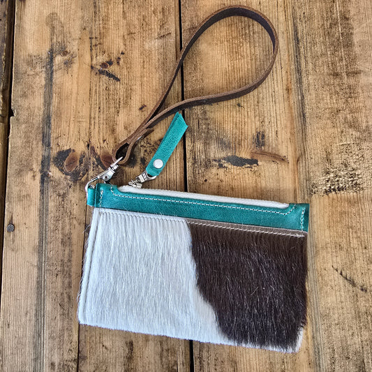 Cowhide Modesto Clutch (Mediterranean)