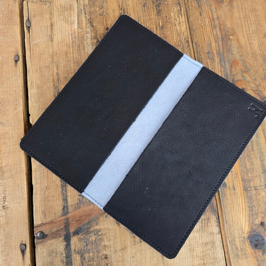 Cowhide Checkbook Cover (Pebbled Black)