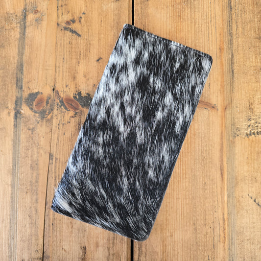 Cowhide Checkbook Cover (Dusty Mauve)