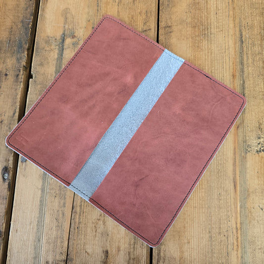 Cowhide Checkbook Cover (Dusty Mauve)