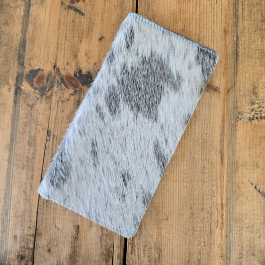 Cowhide Checkbook Cover (Navy)