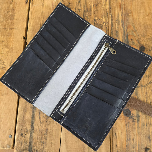 Cowhide Wallet (Navy)