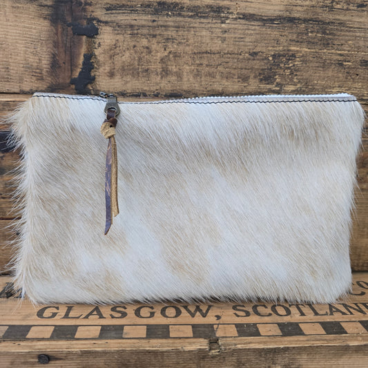 Small Cowhide Catchall (Light Brown Crackle)