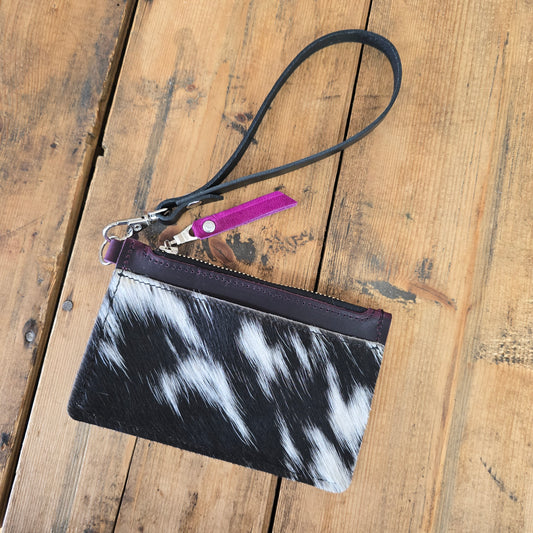 Cowhide Modesto Clutch (Wine)